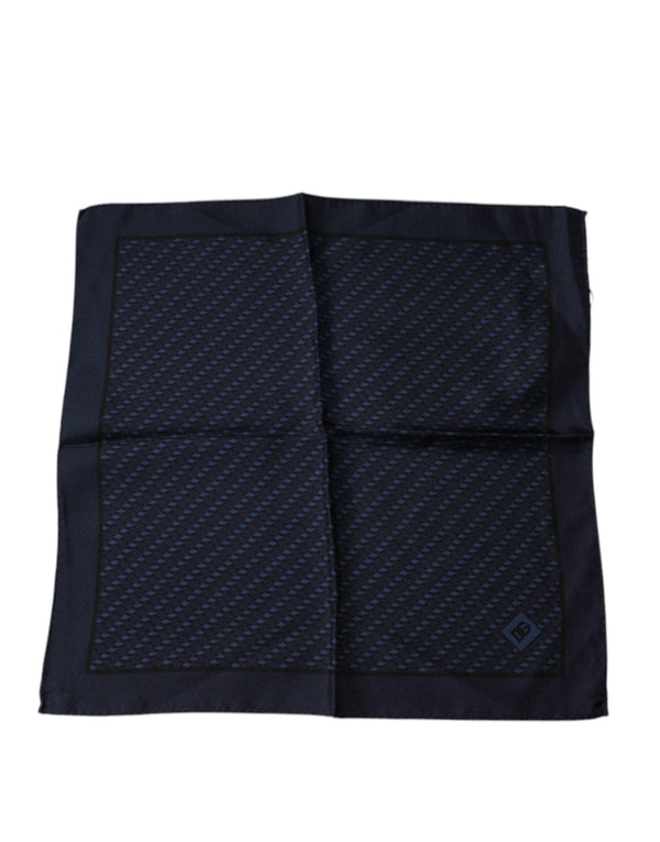 Dark Blue Fantasy Square Handkerchief Scarf Dolce & Gabbana