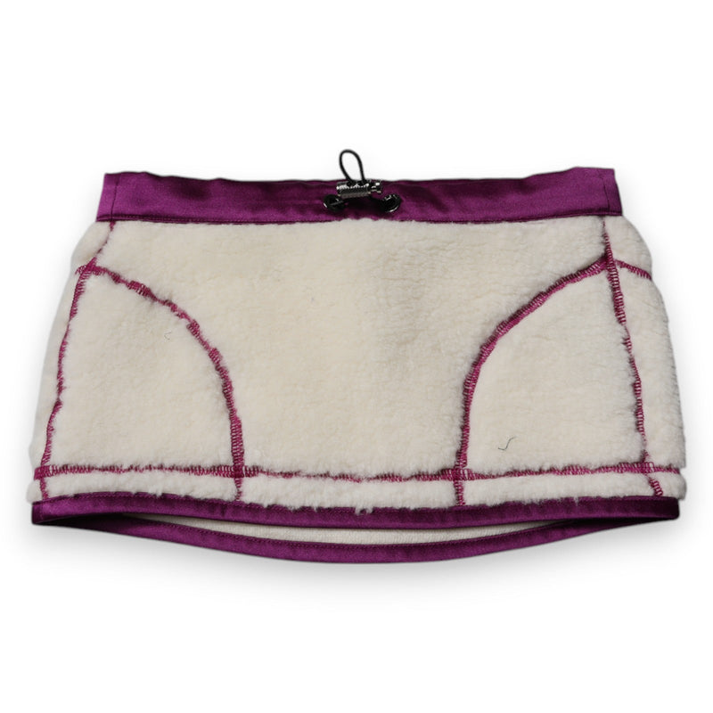 White Purple Cashmere Fleece Neck Warmer Scarf Dolce & Gabbana