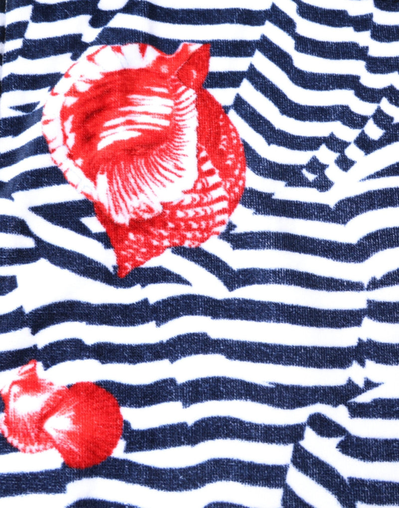 Multicolor Stripes Seashells Beach Towel Dolce & Gabbana