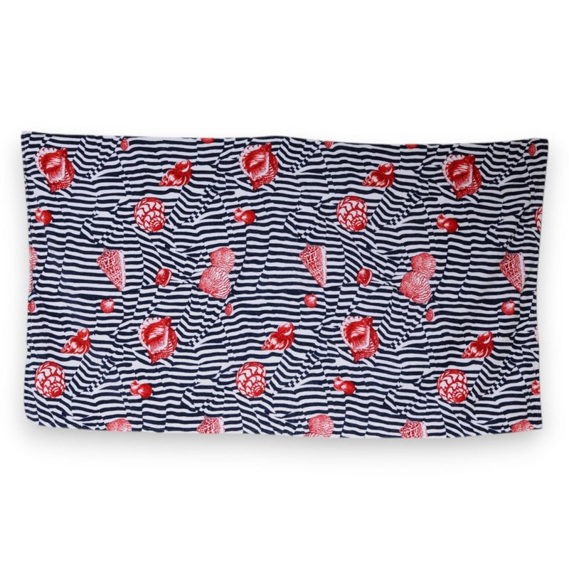 Multicolor Stripes Seashells Beach Towel Dolce & Gabbana