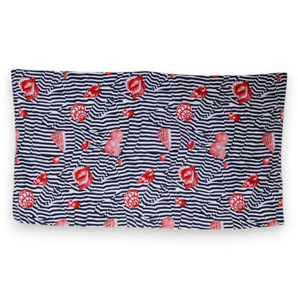 Multicolor Stripes Seashells Beach Towel Dolce & Gabbana