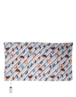 Multicolor Stripes Seashells Beach Towel Dolce & Gabbana