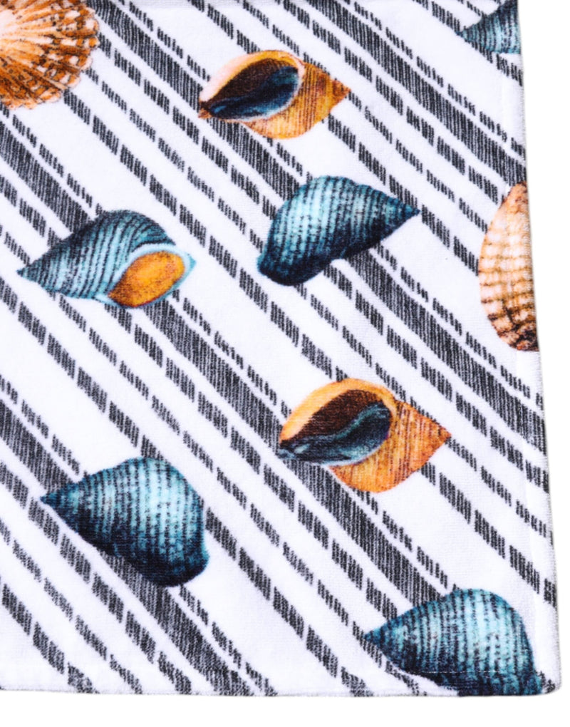 Multicolor Stripes Seashells Beach Towel Dolce & Gabbana