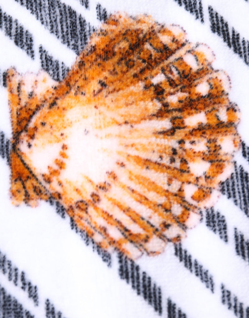 Multicolor Stripes Seashells Beach Towel Dolce & Gabbana