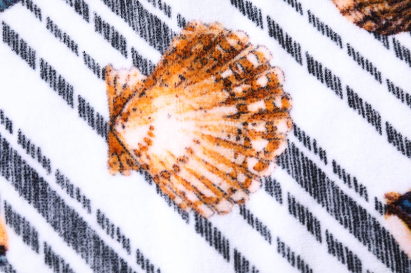 Multicolor Stripes Seashells Beach Towel Dolce & Gabbana