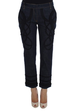 Embroidered Capri Jeans for Elegant Styling Dolce & Gabbana