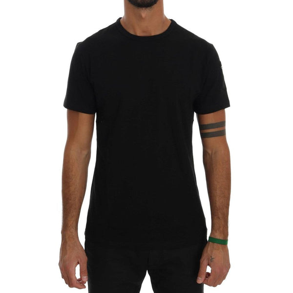 Black Cotton T-Shirt Daniele Alessandrini