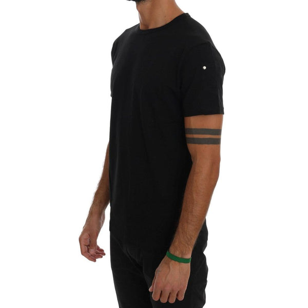 Black Cotton T-Shirt Daniele Alessandrini