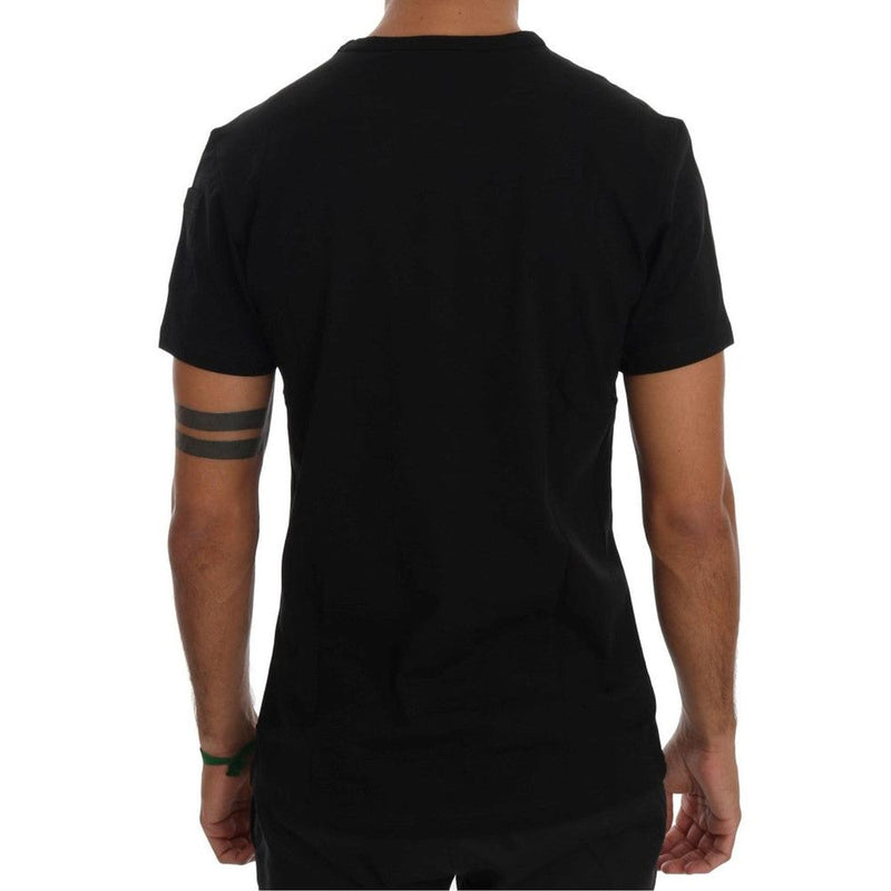 Black Cotton T-Shirt Daniele Alessandrini