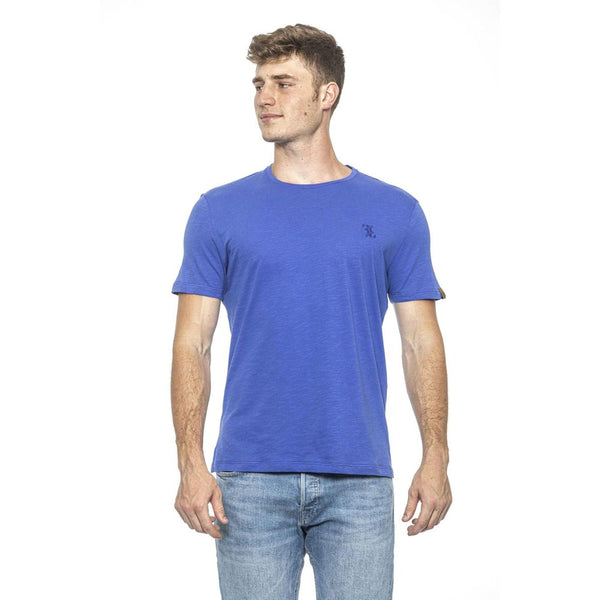 Light Blue Cotton T-Shirt Billionaire Italian Couture