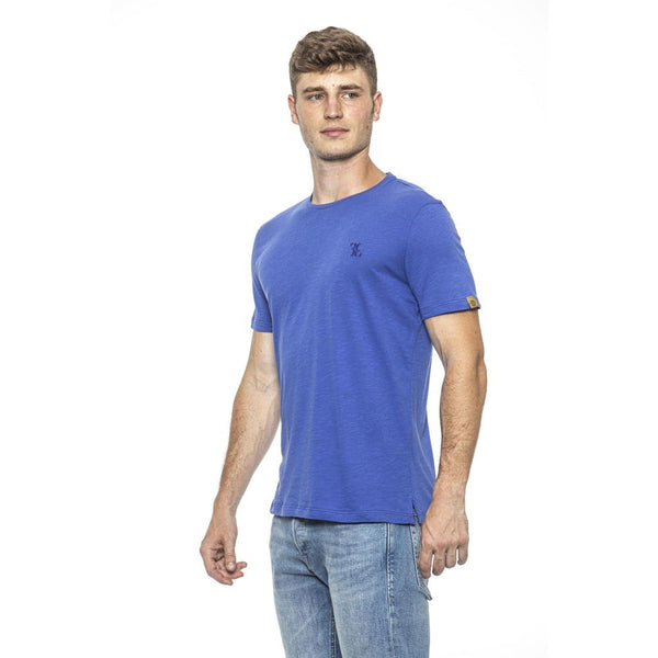 Light Blue Cotton T-Shirt Billionaire Italian Couture