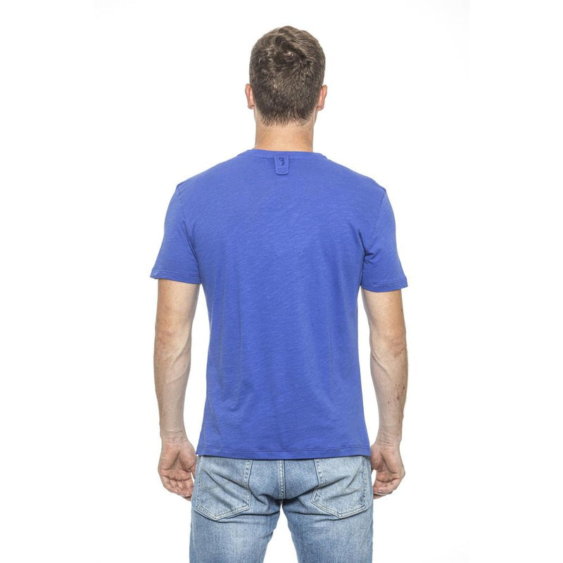 Light Blue Cotton T-Shirt Billionaire Italian Couture