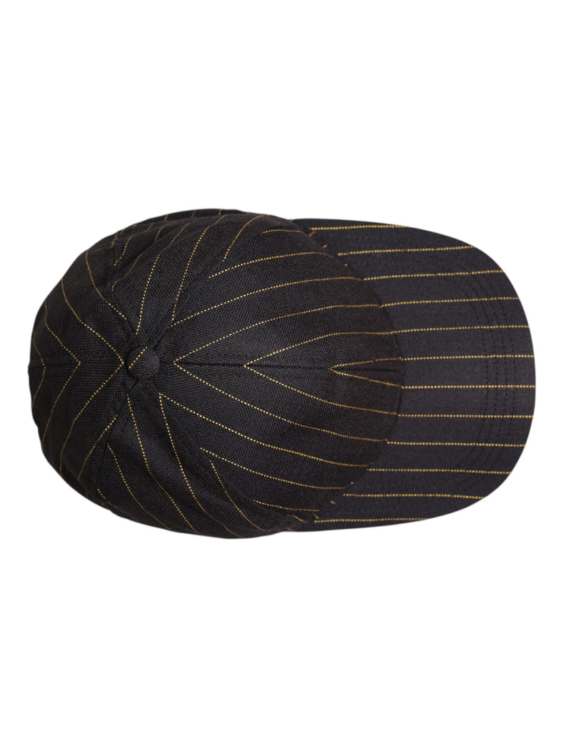 Brown Stripes Cotton 6 Panels Baseball Cap Dolce & Gabbana