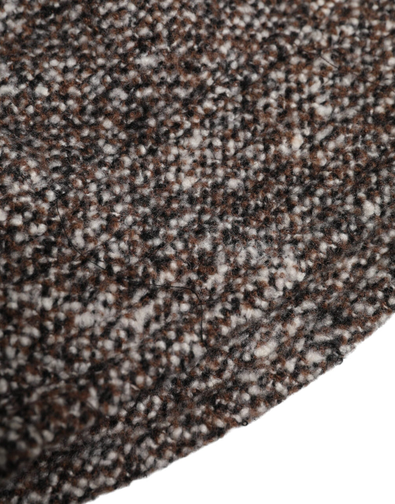 Brown Alpaca Wool Woven Bucket Hat Dolce & Gabbana