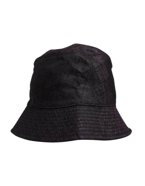 Black Wide Brim Nylon Bucket Hat Dolce & Gabbana
