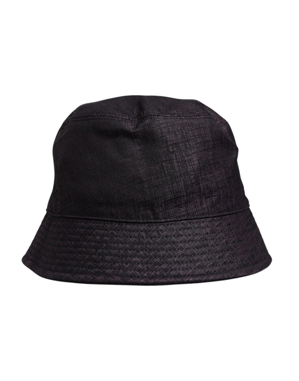 Black Wide Brim Nylon Bucket Hat Dolce & Gabbana