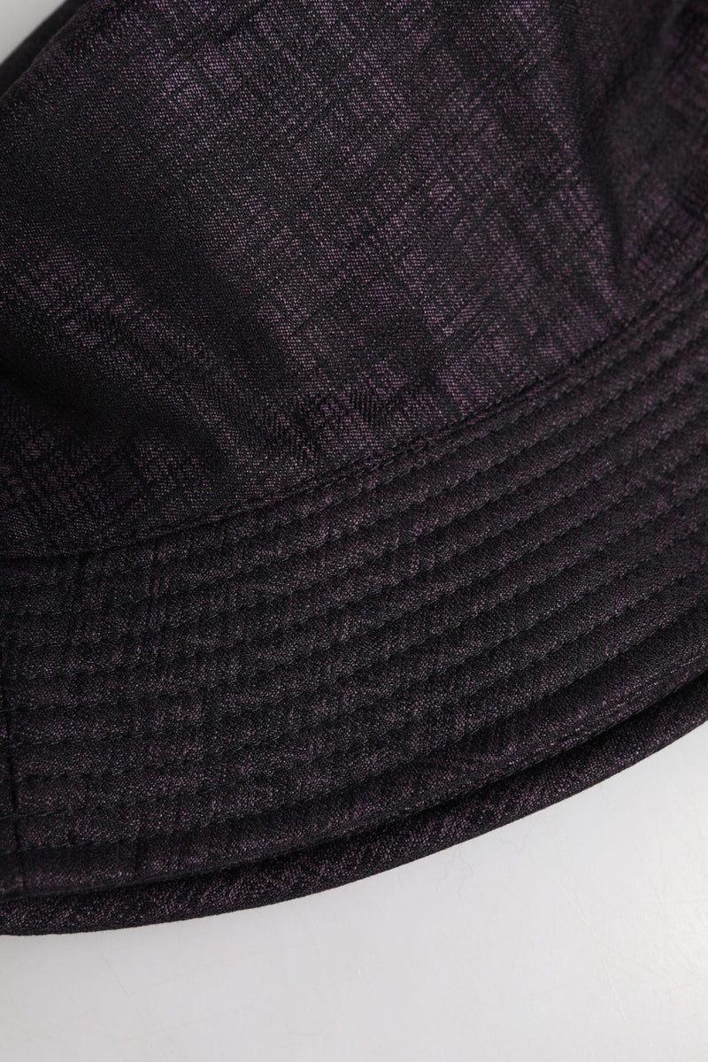 Black Wide Brim Nylon Bucket Hat Dolce & Gabbana