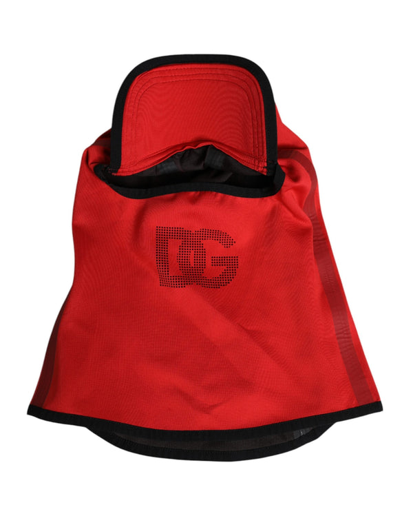 Red Logo Polyester Wide Brim Balaclava Hat Dolce & Gabbana