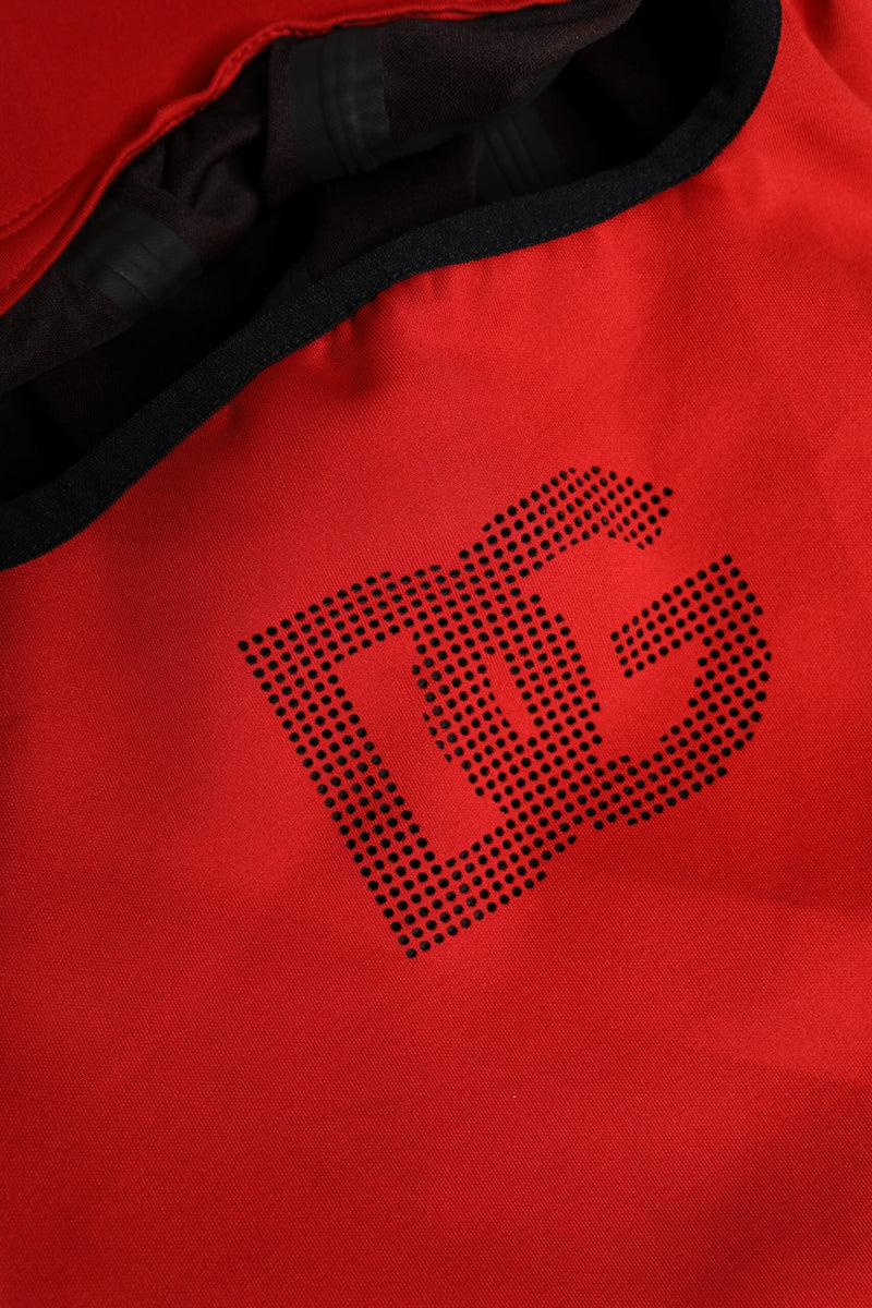 Red Logo Polyester Wide Brim Balaclava Hat Dolce & Gabbana