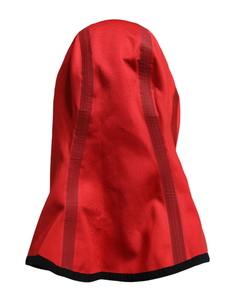 Red Logo Polyester Wide Brim Balaclava Hat Dolce & Gabbana