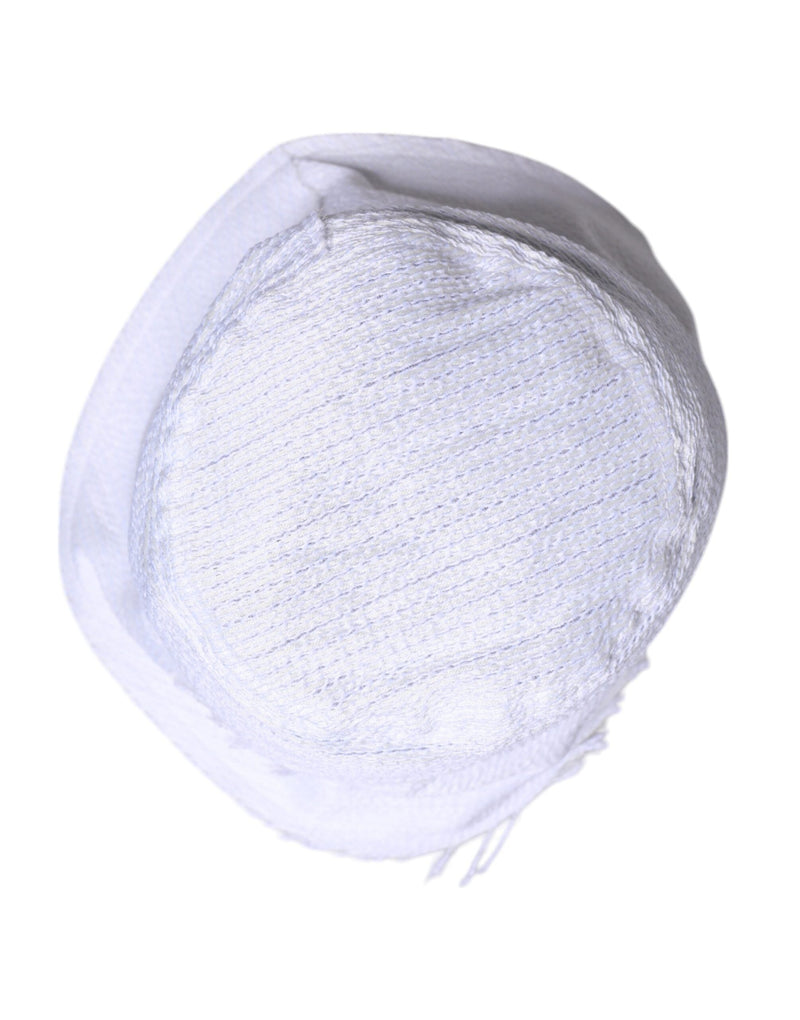 White Polyester Wide Brim Bucket Hat Dolce & Gabbana