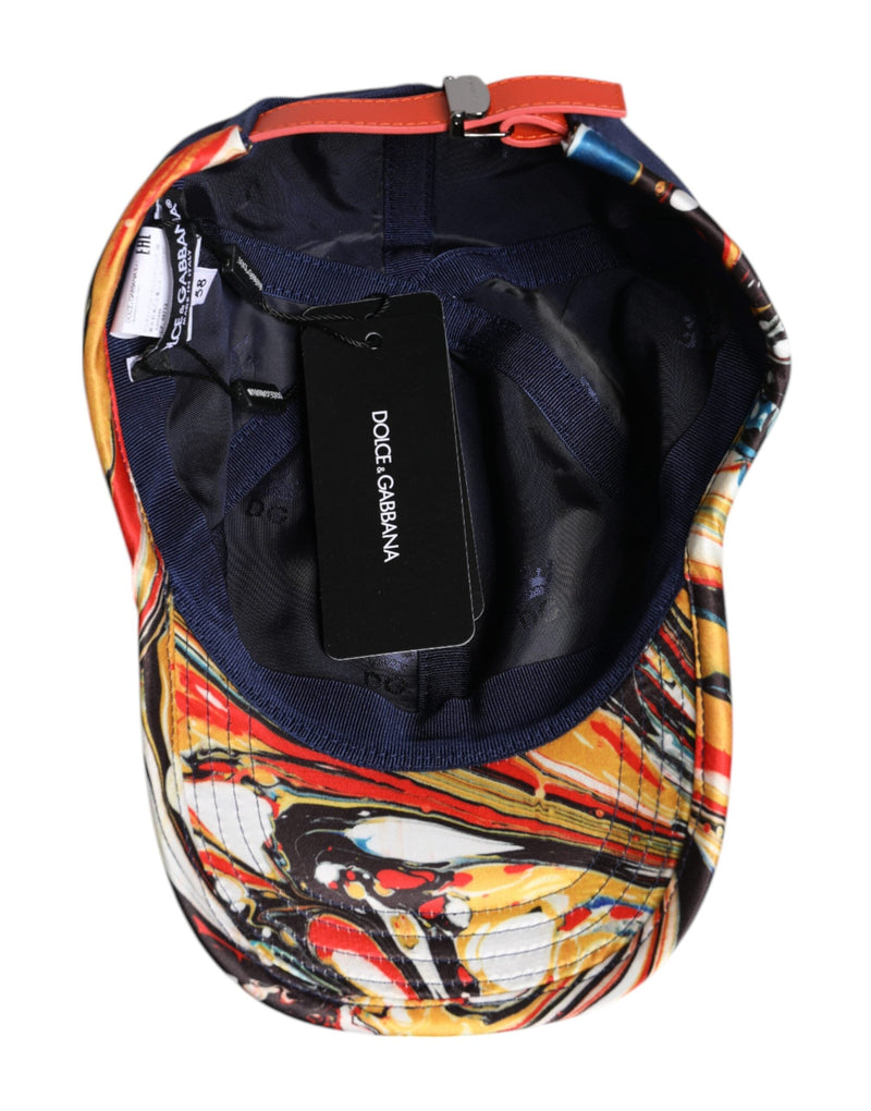 Blue Cotton 6 Panels Baseball Cap Dolce & Gabbana