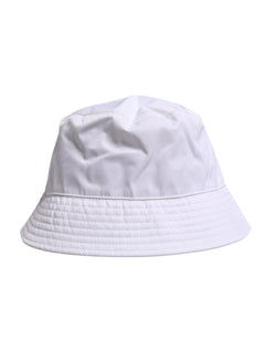 White Cotton Wide Brim Bucket Hat Dolce & Gabbana
