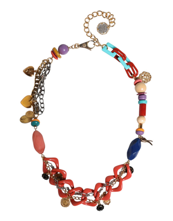 Multicolor Embellished Waist Chain Belt Dolce & Gabbana