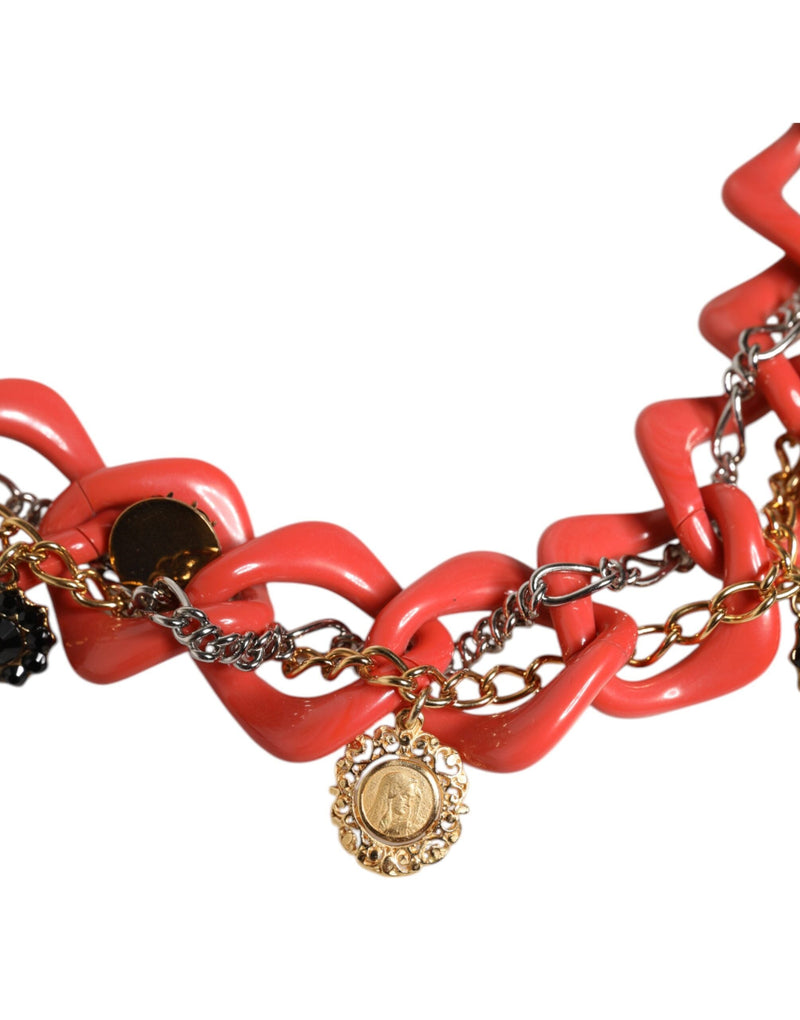 Multicolor Embellished Waist Chain Belt Dolce & Gabbana