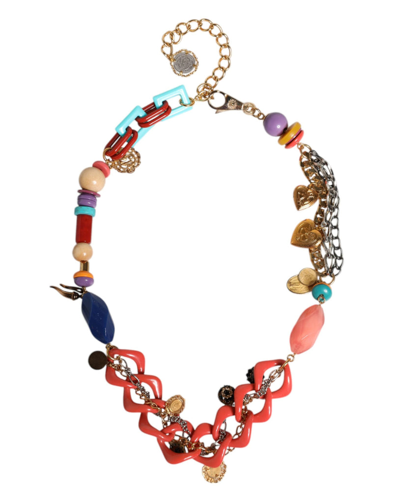 Multicolor Embellished Waist Chain Belt Dolce & Gabbana