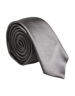 Metallic Silver Silk Adjustable Necktie Tie Dolce & Gabbana