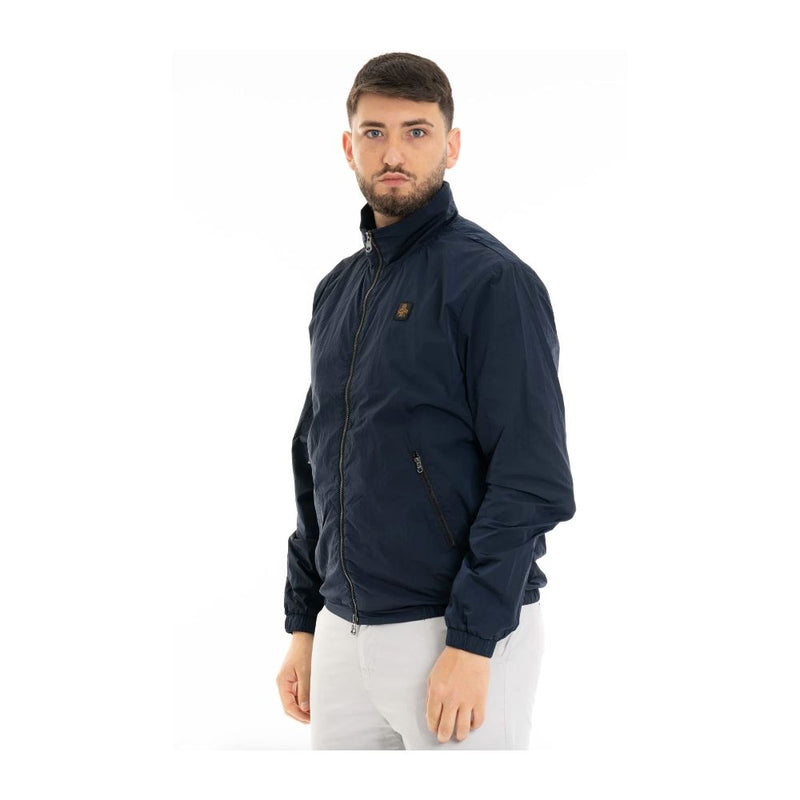 Blue Polyamide Men's Jacket Refrigiwear