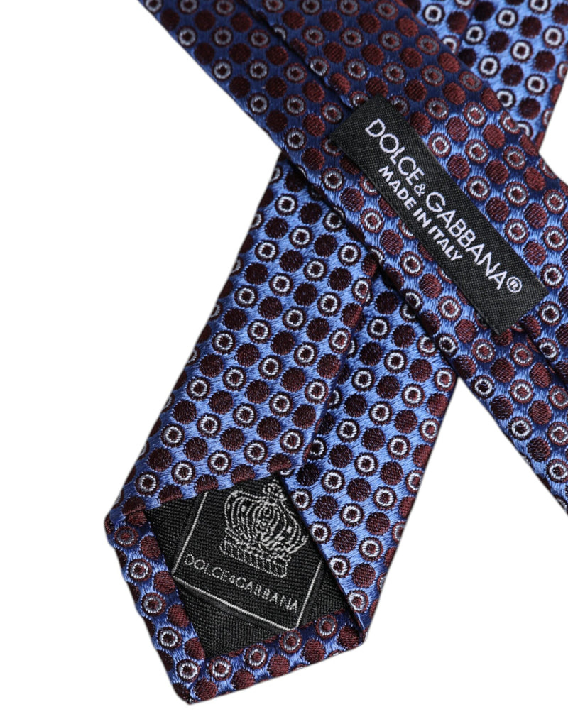 Multicolor Circles Silk Adjustable Necktie Tie Dolce & Gabbana