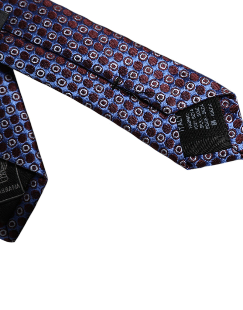 Multicolor Circles Silk Adjustable Necktie Tie Dolce & Gabbana