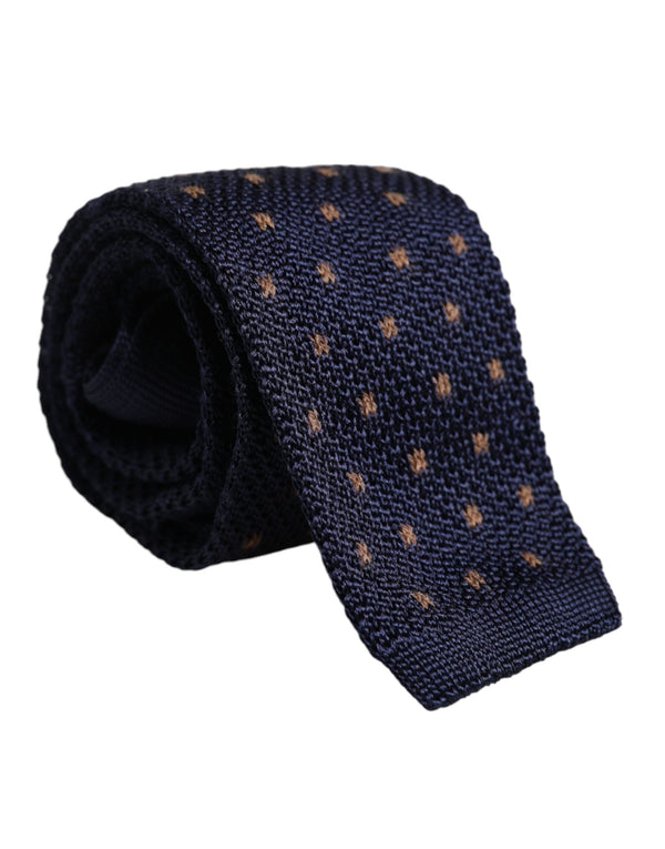 Blue Polka Dot Silk Adjustable Necktie Tie Dolce & Gabbana