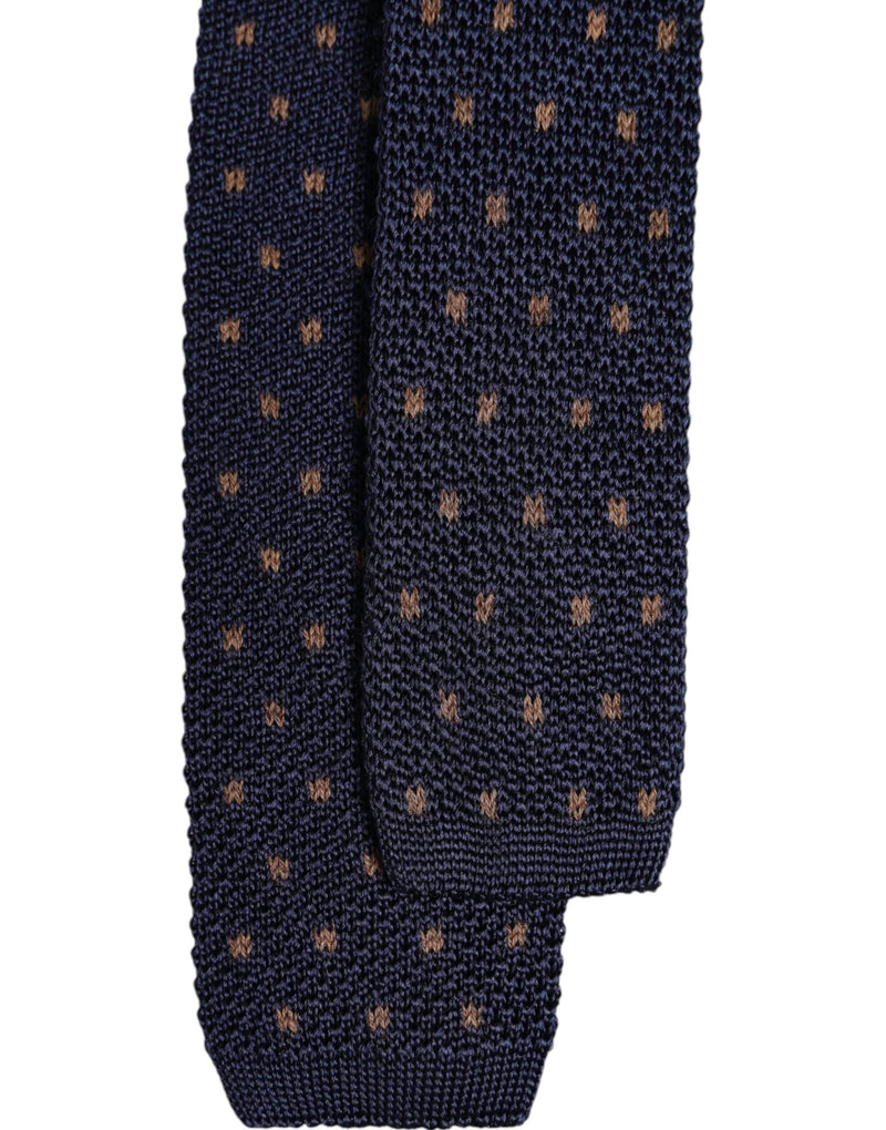 Blue Polka Dot Silk Adjustable Necktie Tie Dolce & Gabbana