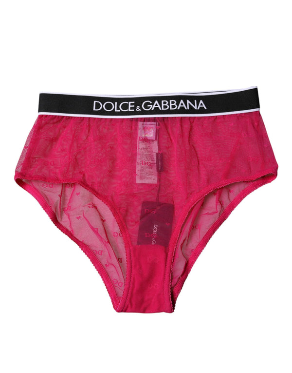 Fuchsia Tulle Nylon Mid Waist Panty Underwear Dolce & Gabbana