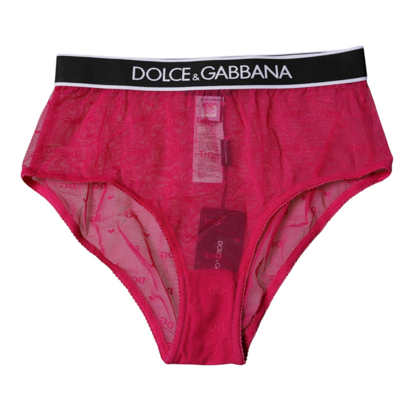 Fuchsia Tulle Nylon Mid Waist Panty Underwear Dolce & Gabbana