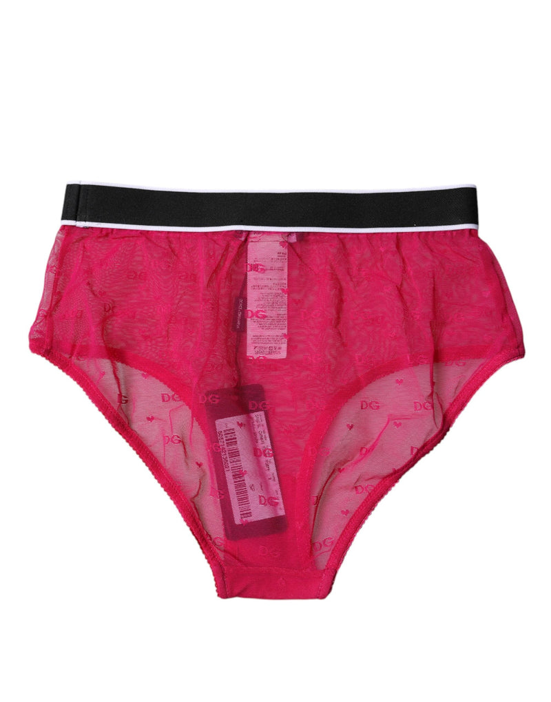 Fuchsia Tulle Nylon Mid Waist Panty Underwear Dolce & Gabbana