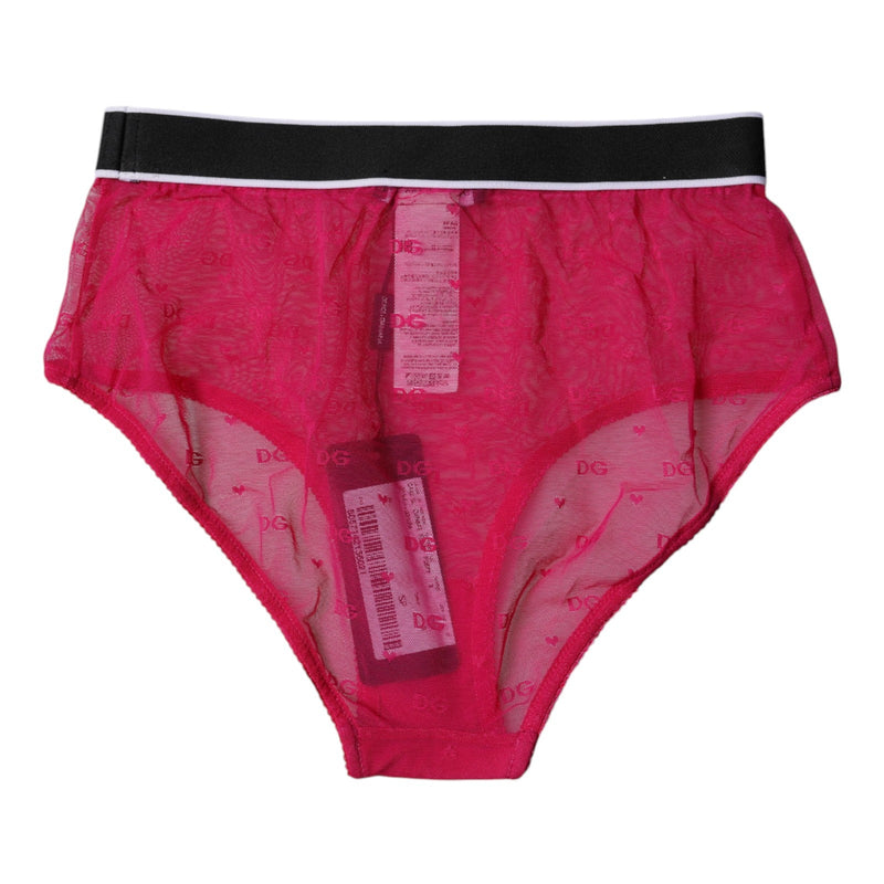 Fuchsia Tulle Nylon Mid Waist Panty Underwear Dolce & Gabbana