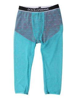 Blue Fuchsia Logo Lingerie Cropped Underwear Dolce & Gabbana
