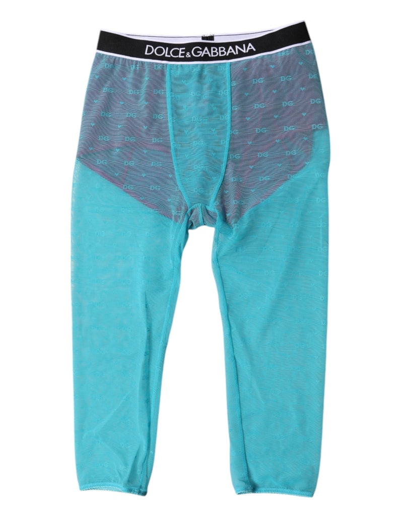 Blue Fuchsia Logo Lingerie Cropped Underwear Dolce & Gabbana