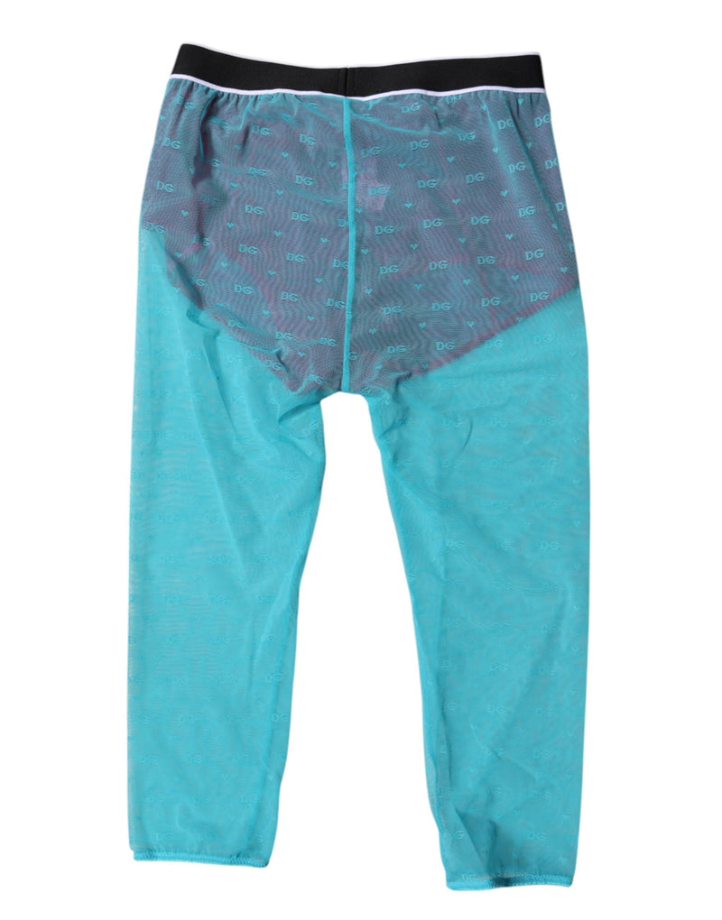 Blue Fuchsia Logo Lingerie Cropped Underwear Dolce & Gabbana
