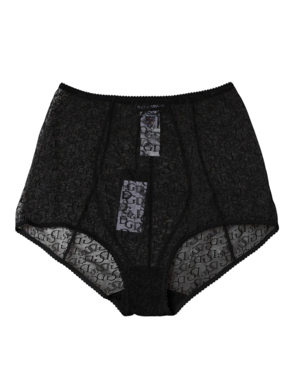 Black Logo Girdle High Waist Panty Underwear Dolce & Gabbana