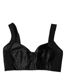 Black Nylon Balconcino Brassiere Underwear Dolce & Gabbana
