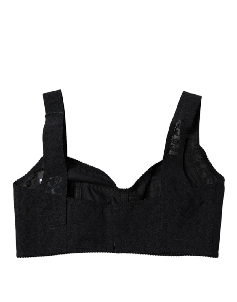 Black Nylon Balconcino Brassiere Underwear Dolce & Gabbana