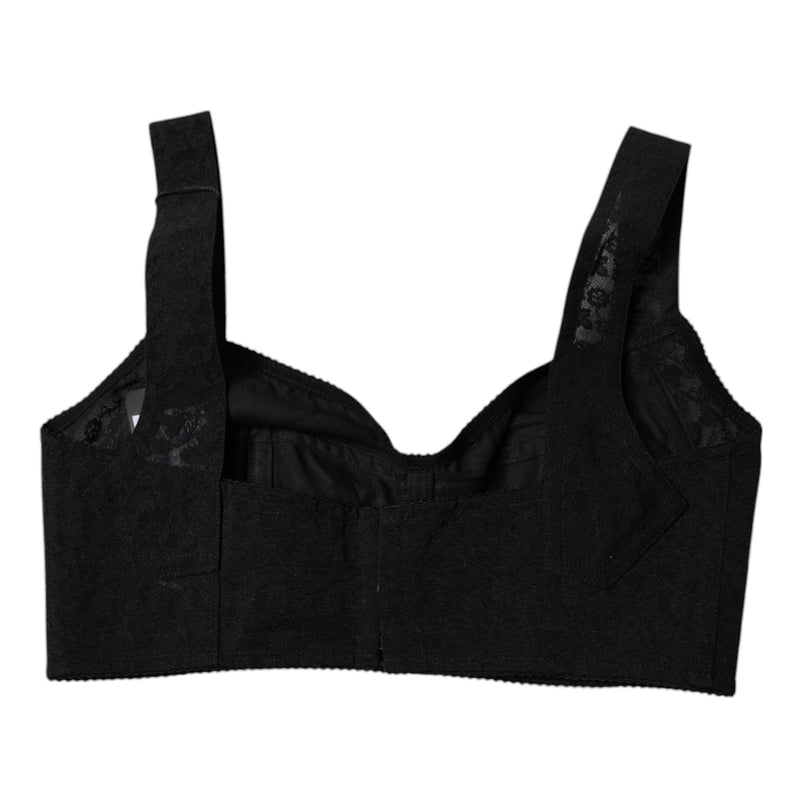 Black Nylon Balconcino Brassiere Underwear Dolce & Gabbana