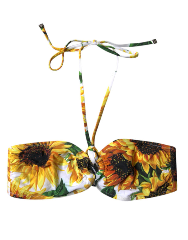 Multicolor Floral Halter Beachwear Bikini Top Swimwear Dolce & Gabbana