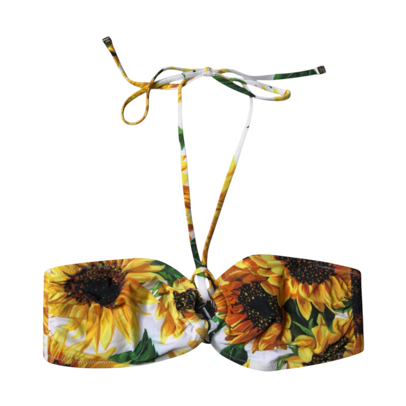 Multicolor Floral Halter Beachwear Bikini Top Swimwear Dolce & Gabbana