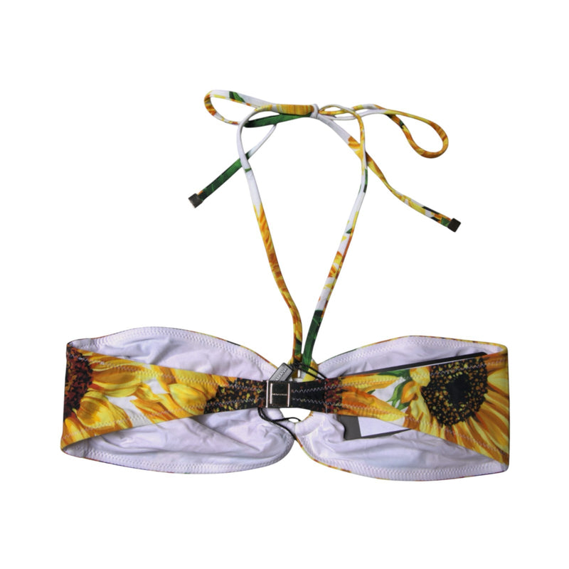 Multicolor Floral Halter Beachwear Bikini Top Swimwear Dolce & Gabbana